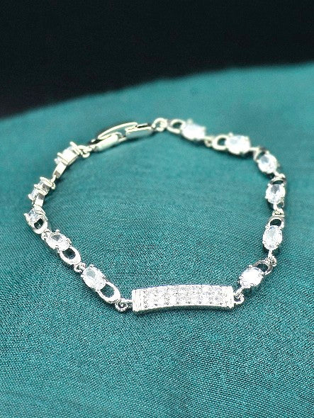 Lux Jewel Elegant CZ Crystal Bar Necklace – Minimal Luxury Design